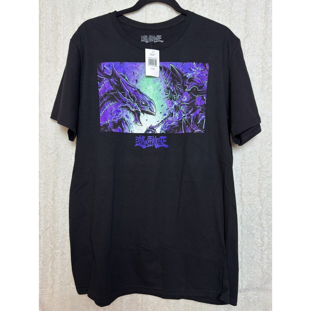 Yu-Gi-Oh Dark Magician vs Blue-Eyes Dragon Battle Graphic Tee Large NWT Official